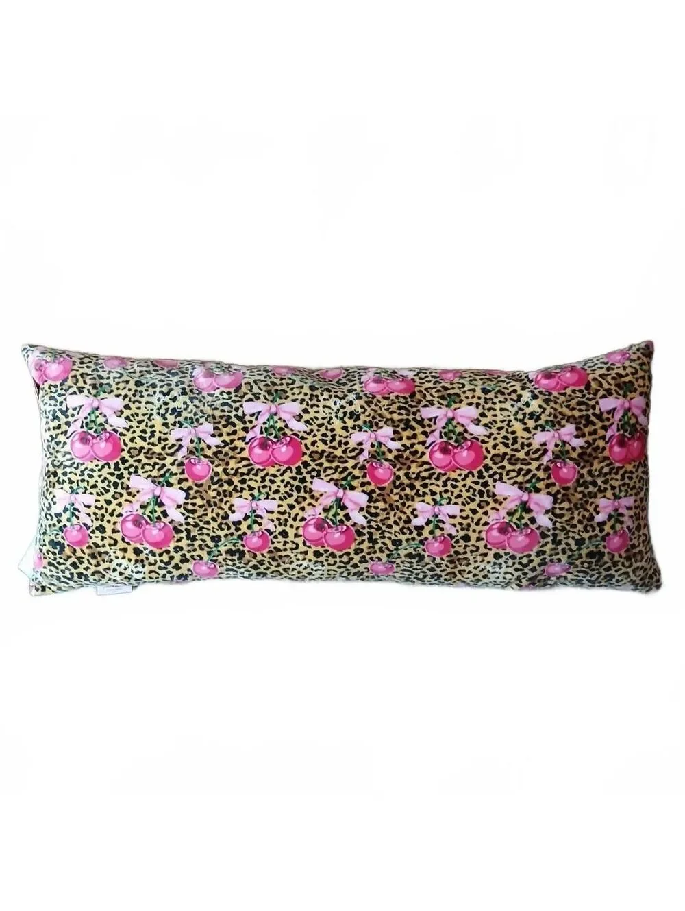 NWT Juicy Couture Cherry Leopard Print Juicy Logo Body Pillow Y2K McBling 20x48